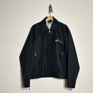 No Fear Jacket Black Full Zip Pocket Embroidered Logo Quilted Lining Size S